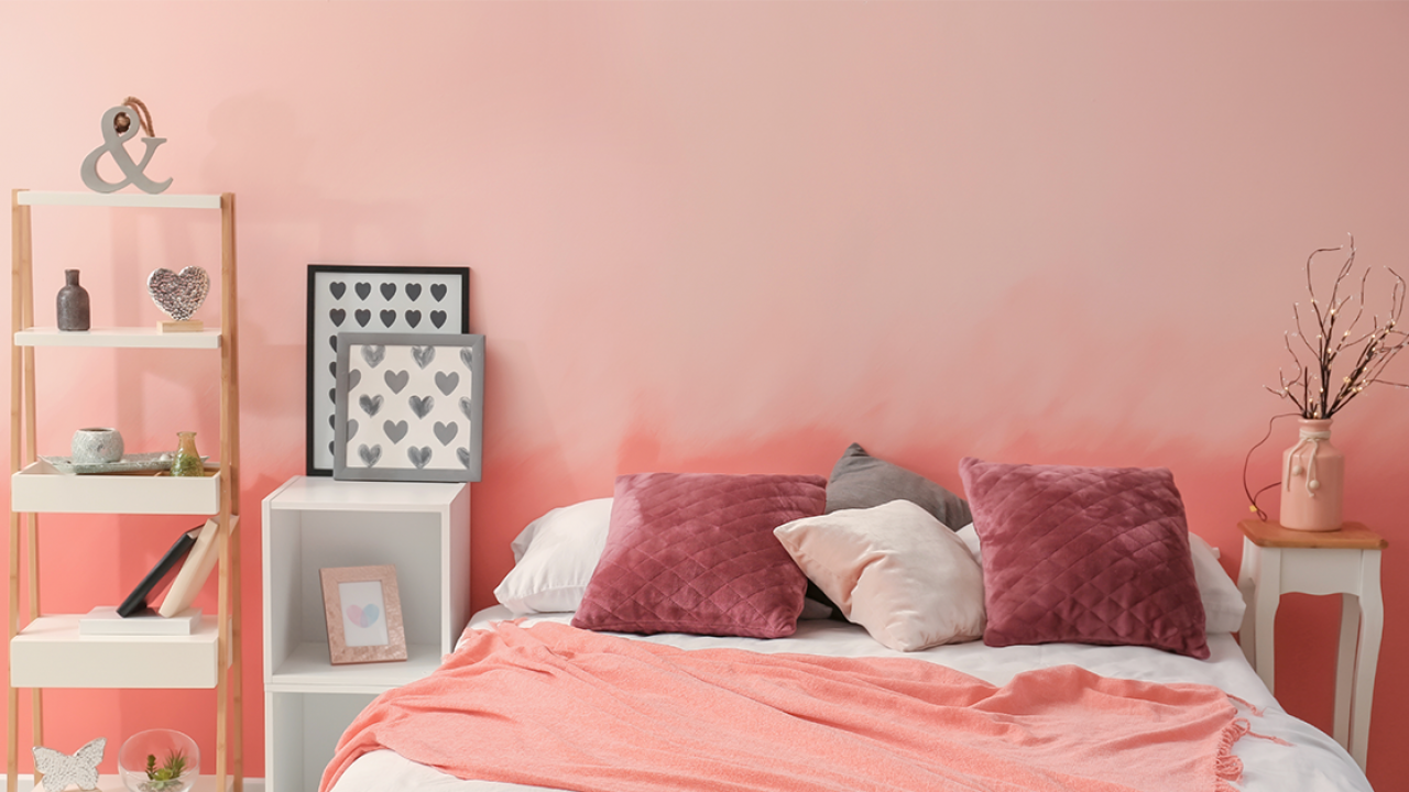 Pink Two Colour Combination for Bedroom Walls - Berger Blog