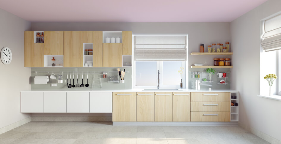 wall colour design for kitchen